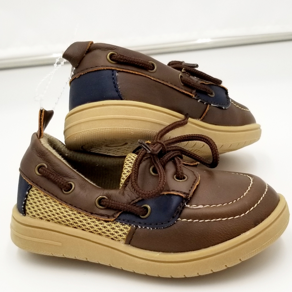 Koala kids loafer slip on shoe sz boys 6 bwn/blu - Picture 2 of 10